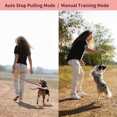 PaiPaitek Dog Shock Collar with Smart Training Leash, 1600ft Waterproof Electric Collar with 3 Training Options for Dogs Automatic Stop Pull and Remote Recall