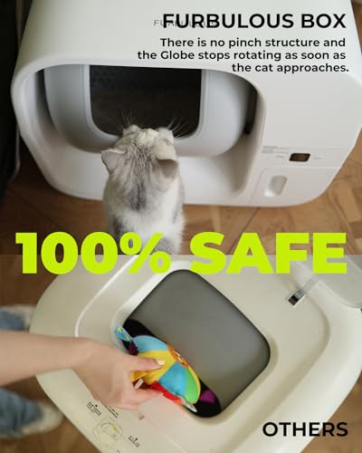 Furbulous TRUE Odor-Free Self Cleaning and Packing Litter Box, Automatic Cat Litter Box with Self-Pack and Refill System, APP Control, includes Trash Bags, Extra Large Space for 3.3-25 lbs Cats