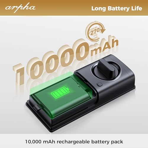 ARPHA Smart Door Lock with Video Camera - 6 in 1 Camera+Doorbell+Fingerprint Keyless Entry Door Lock, Wi-Fi Smart Locks for Front Door with 32GB SD Card, Electronic Digital Door Lock with Keypad