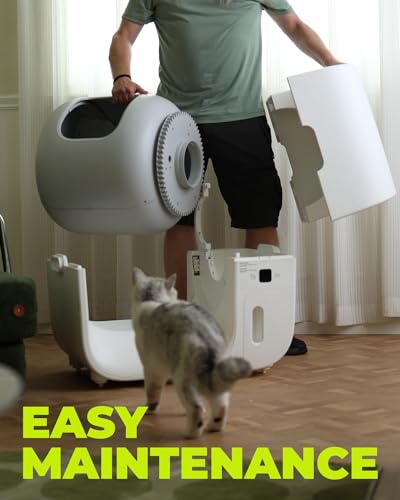 Furbulous TRUE Odor-Free Self Cleaning and Packing Litter Box, Automatic Cat Litter Box with Self-Pack and Refill System, APP Control, includes Trash Bags, Extra Large Space for 3.3-25 lbs Cats