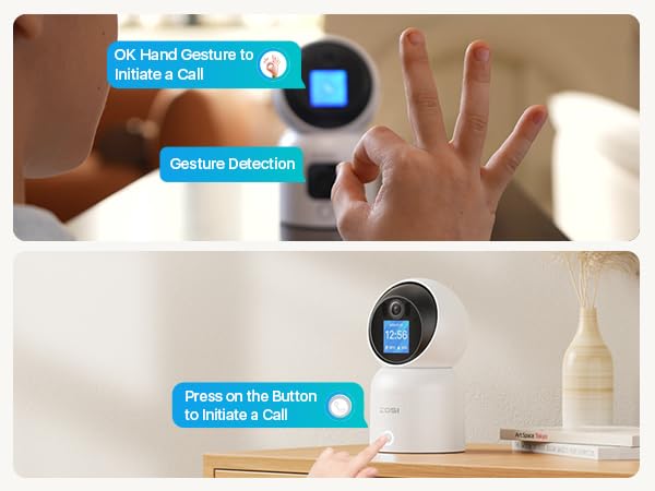 ZOSI 4K Pan/Tilt Smart Security Camera Indoor, Plug in 2.4/5GHz WiFi Camera, 2 Way Video, Motion Tracking, 8MP Baby/Pet Dog Monitor with Phone app, C519M8 360° View Home Cam, Cloud & SD Card Storage