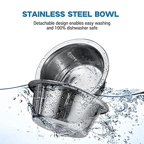 All for Paws Height Adjustable Cat Elevated Bowls Stainless Steel Dog Food Water Bowls, Height Adjustable Cat Feeder Mess Proof Pet Feeding Bowls(Small)