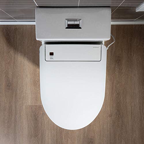 WOODBRIDGE One Piece 1.1GPF/1.6 GPF Dual Flush Elongated Toilet with Advance Smart Bidet Toilet in White