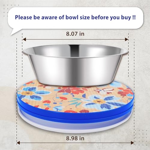 SoulThink Ant Proof Cat Dog Bowl Tray - SoulThink x Simone Miller 2024 Collaboration Pet Food Dish Indoor No Chemical No Water Needed Different from Traditional Ant Trap (Orchid Flower)