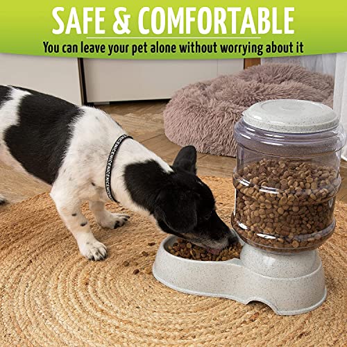 Zone Tech Self-Dispensing Pet Feeder - Premium Quality Durable Self-Dispensing Gravity 1 Gallon Pet Feeder Food Bowl- 2 Pack Automatic Pet Feeder, Cat Feeder, Dog Feeder