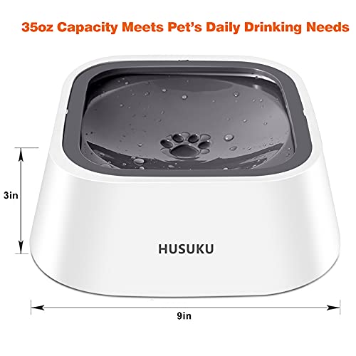 Dog Bowl Dog Water Bowl Pet Water Bowl Slow Water Feeder Dog Bowl No-Slip Pet Water Dispenser 35oz Feeder Bowl