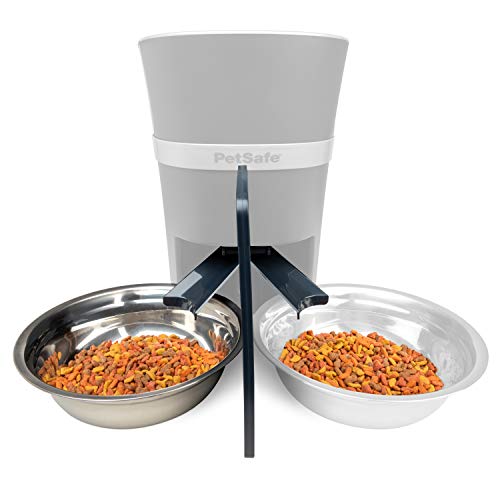 PetSafe 2-Pet Meal Splitter with Bowl - Designed for PetSafe Smart Feed and Healthy Pet Simply Feed Automatic Cat Feeder - No-Mess Food Dispensing - includes Privacy Panel