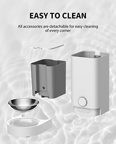 PETKIT Automatic Cat Feeder, 2.4GHz WiFi Automatic Pet Feeder for Cats and Dogs Smart Pet Dry Food Dispenser, Up to 10 Meals per Day, Low Food Reminder, App Control