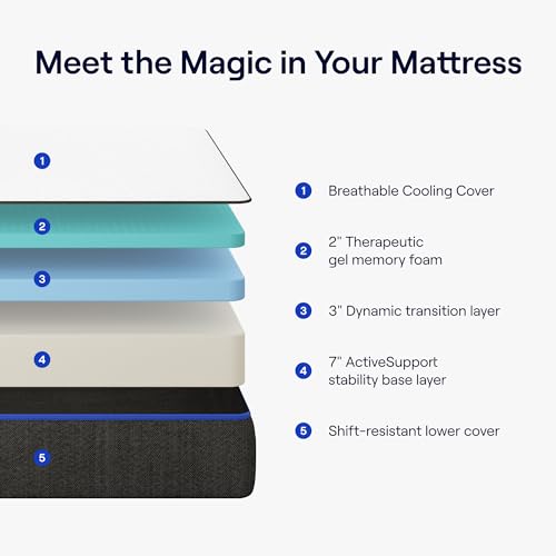 Nectar Twin Mattress 12 Inch - Medium Firm Gel Memory Foam - Cooling Comfort Technology - 365-Night Trial - Forever Warranty ,White