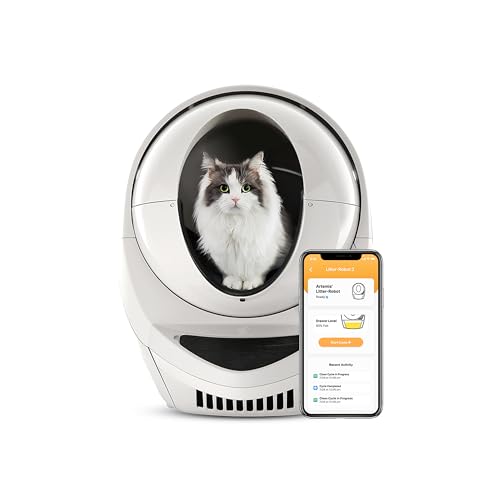 Litter-Robot 3 Connect by Whisker, Beige - Automatic, Self-Cleaning Cat Litter Box, Helps Reduce Litter Box Odors, Works with Almost Any Clumping Litter, WhiskerCare 1-Year Warranty