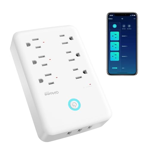GHome Smart Plug: 3 Outlets & 3 USB Ports