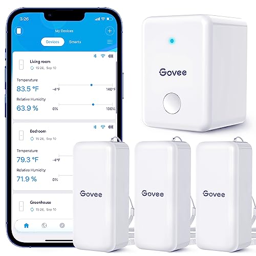 Govee Smart WiFi Hygrometer Thermometer Sensor 3-Pack