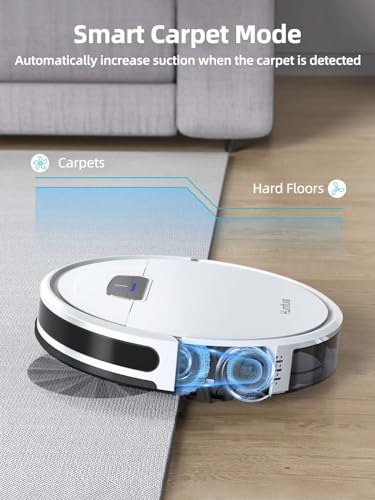 HONITURE Robot Vacuum and Mop Combo, 4000pa Strong Suction, G20 Robot Vacuum Cleaner with Self-Charging, 150Mins Max, App&Remote&Voice Control, Super-Slim, Ideal for Pet Hair