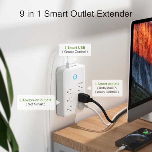GHome Smart Plug: 3 Outlets & 3 USB Ports