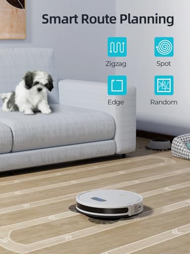 HONITURE Robot Vacuum and Mop Combo, 4000pa Strong Suction, G20 Robot Vacuum Cleaner with Self-Charging, 150Mins Max, App&Remote&Voice Control, Super-Slim, Ideal for Pet Hair