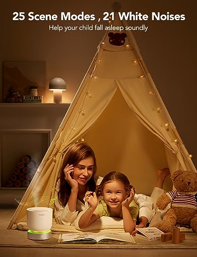 GoveeLife Smart Essential Oil Diffuser with Alexa Voice App Control for Home Office Bedroom, 300ml Quiet Cool Mist Aroma Diffuser with 2 Mist Modes, White Noise, Waterless Auto Off/Alarm