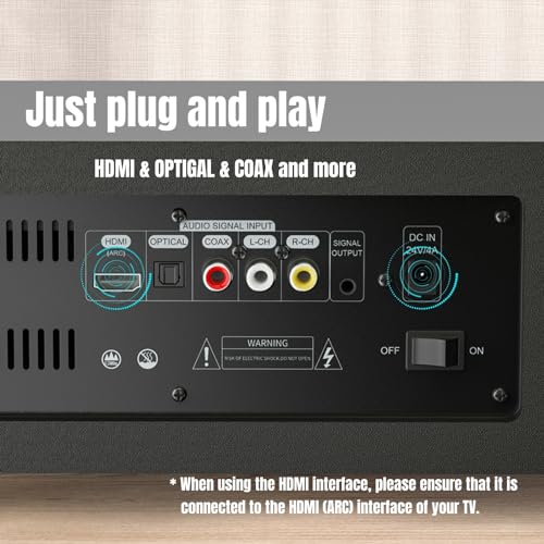 Powerful 2.1ch Sound Bar with Subwoofers
