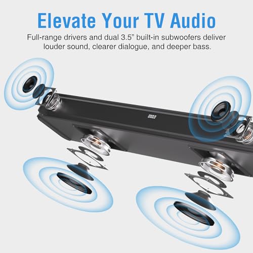 MAGNEMA Dolby Sound Bar with Built-in Subwoofers