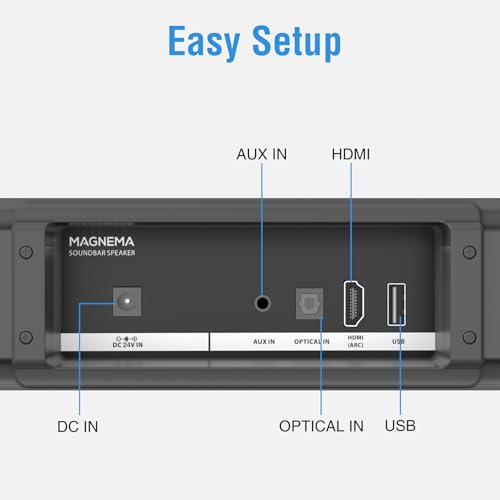 MAGNEMA Dolby Sound Bar with Built-in Subwoofers
