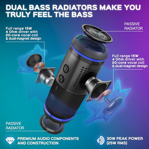 TREBLAB HD77 Bluetooth Speaker - 30W, Waterproof, Portable