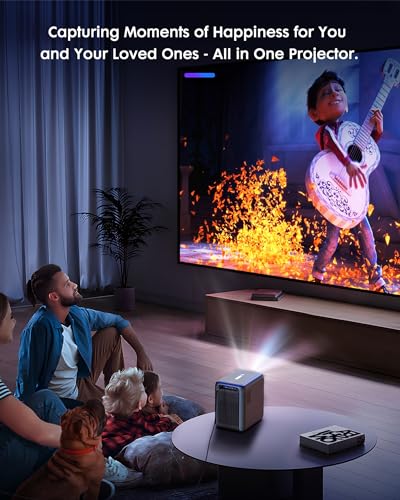 Projector with WiFi and Bluetooth 4K, 【Netflix Official/YouTube/Prime Video】, EXTRAVIS 800ANSI Home Theater Native 1080P, Auto Focus & Keystone, Dolby Audio, Portable Smart Movie Outdoor Projector