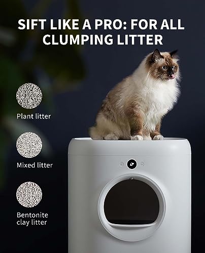 PETKIT New Updated PuraX Self-Cleaning Cat Litter Box, Scooping Free Automatic Cat Litter Box for Multiple Cats with Litter Mat, xSecure/Odor Removal/APP Control