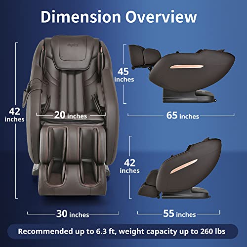 MYNTA 3D SL Track Massage Chair Recliner with Smart Features