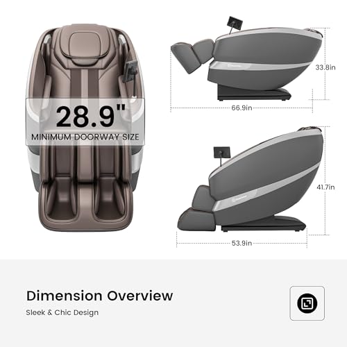 Real Relax 2024 Full Body Massage Chair, Brown