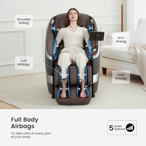 Real Relax 2024 Full Body Massage Chair, Brown
