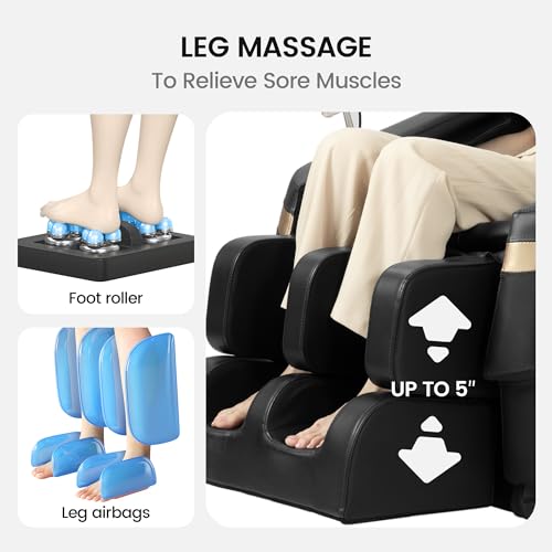 Real Relax 2024 Massage Chair with Airbags & Bluetooth