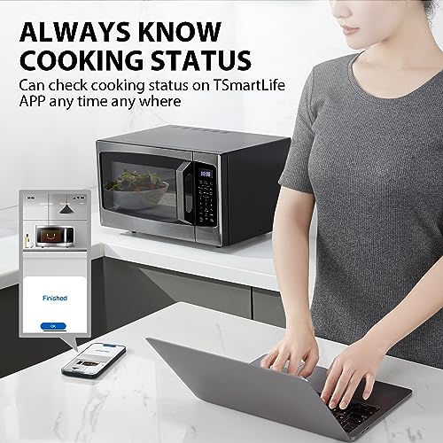 Toshiba Smart Countertop Microwave with Alexa Control, 0.9 Cu Ft Black