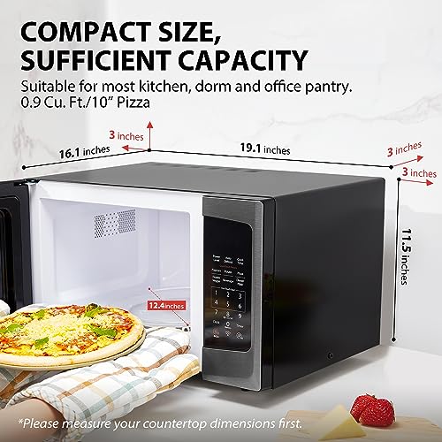 Toshiba Smart Countertop Microwave with Alexa Control, 0.9 Cu Ft Black