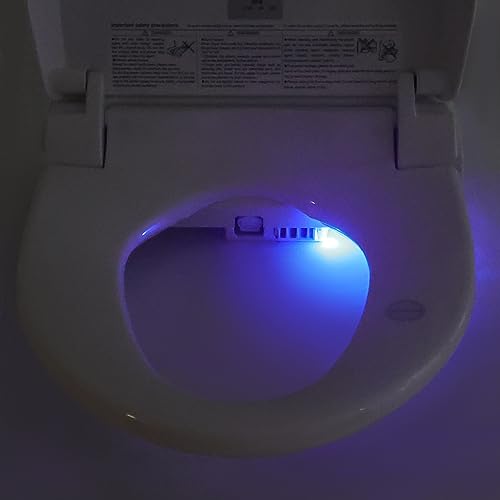 Puluomis Smart Bidet Toilet Seat with Fully Automatic Adjustment, Stainless Steel Nozzle, Heated Seat, Adjustable Warm Water and Air Dryer, Night Lighting, Power Saving, Wireless Control, Elongated