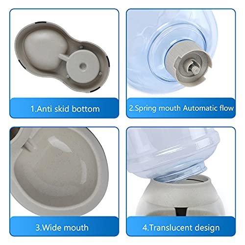 BLUERISE Pet Feeder and Water Food Dispenser Automatic for Dogs Cats, 100% BPA-Free, Gravity Refill, Easily Clean, Self Feeding for Small Large Pets Puppy Kitten Rabbit Bunny