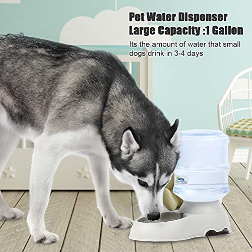 BLUERISE Pet Feeder and Water Food Dispenser Automatic for Dogs Cats, 100% BPA-Free, Gravity Refill, Easily Clean, Self Feeding for Small Large Pets Puppy Kitten Rabbit Bunny