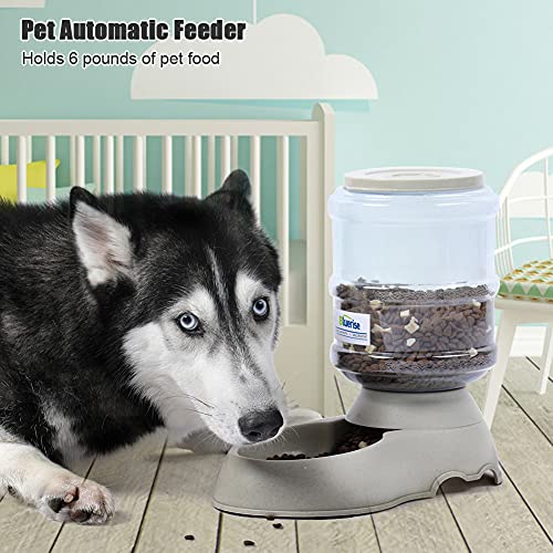 BLUERISE Pet Feeder and Water Food Dispenser Automatic for Dogs Cats, 100% BPA-Free, Gravity Refill, Easily Clean, Self Feeding for Small Large Pets Puppy Kitten Rabbit Bunny