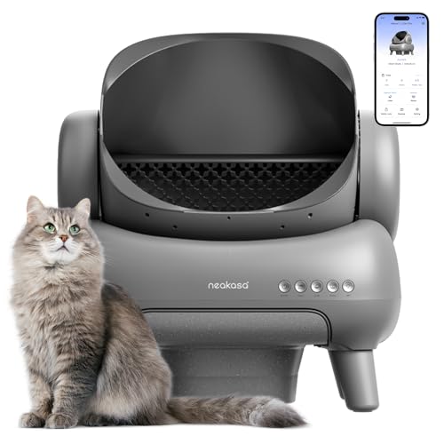 Neakasa M1 Open-Top Self Cleaning Cat Litter Box, Automatic Cat Litter Box with APP Control, Odor-Free Waste Disposal includes Trash Bags