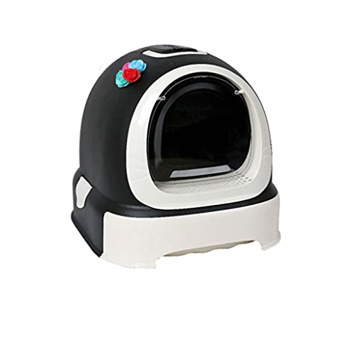 FEANG Self-Cleaning Cat Litter Box Large Space Cat Litter Box Fully Enclosed Splash-Proof Cat Toilet Drawer Type Easy Shoveling of Poop Cat Poop Box for Cat Supplies Cat Toilet (Color : Black)