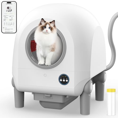 Self Cleaning Cat Litter Box: omzer 100L Large Capacity Automatic Cats Litter Boxes Robot - Wifi Connect Smart App-Controlled and Odor Removal Self-cleaning Litterbox for Indoor Kitty Small Cats