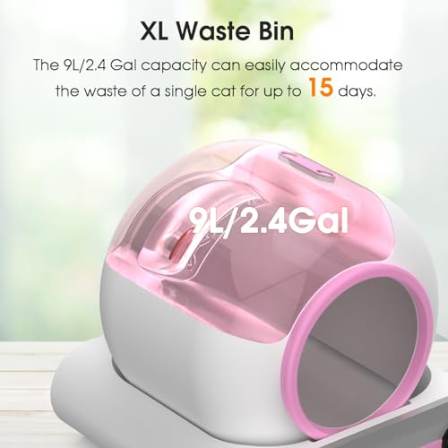 OSEVEN Self-Cleaning Cat Litter Box with APP Control- Weight Tracking&Health Monitoring, Automatic Litter Box with Odor