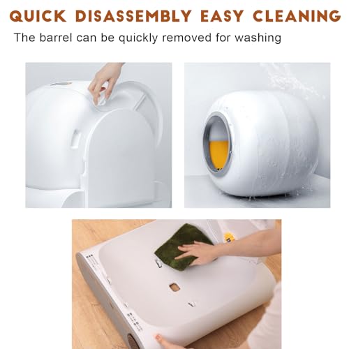 Upgraded Automatic Cat Litter Box, Self Cleaning Cat Litter Box 65L Extra Large Capacity Cleaning Robot, APP Control/Odor Removal/Safety Protection/Low Noise Litter Box for Multiple Cats