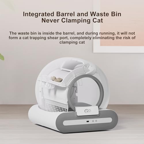 DOEL Upgraded Self Cleaning Cat Litter Box, 65L Large Capacity Automatic Cat Litter Box, Smart Cat Litter Machine with APP Control, Electric Self Scooping Litter Box, Pet Safety Protection Litter Box