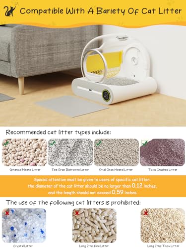 MESILIVO Smart Self-Cleaning Litter Box - 65L+9L Capacity, App Control, and Mess-Free Design for Multiple Cats
