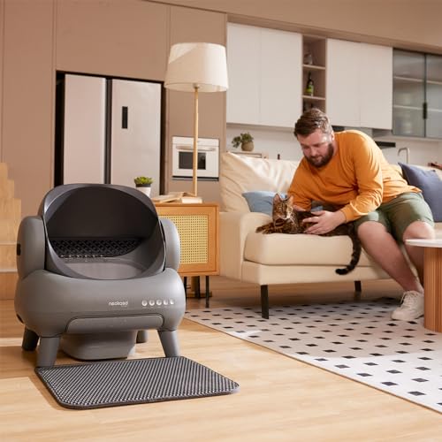 Neakasa M1 Open-Top Self Cleaning Cat Litter Box, Automatic Cat Litter Box with APP Control, Odor-Free Waste Disposal includes Trash Bags