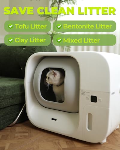 Furbulous TRUE Odor-Free Self Cleaning and Packing Litter Box, Automatic Cat Litter Box with Self-Pack and Refill System, APP Control, Extra Large Space for 3.3-25 lbs Cats, includes Trash Bags