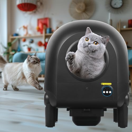 Brnzenta XXL APP CONTROL-Self-Cleaning Cat Litter Box Automatic with Camera-Support 5G Real Time Video Interaction&Repaly-Keep Tracking with Your Cat's Weight&Health-Odor Elemination 99.99% with Pipe
