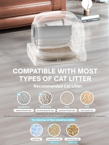 LABOLOW Self Cleaning Cat Litter Box, Automatic Cat Litter Box with Mat & Broom 65L+9L Large Capacity APP Control Odor-Removal & Weight Monitoring Suitable for Multiple Cats【2024 Upgrade】