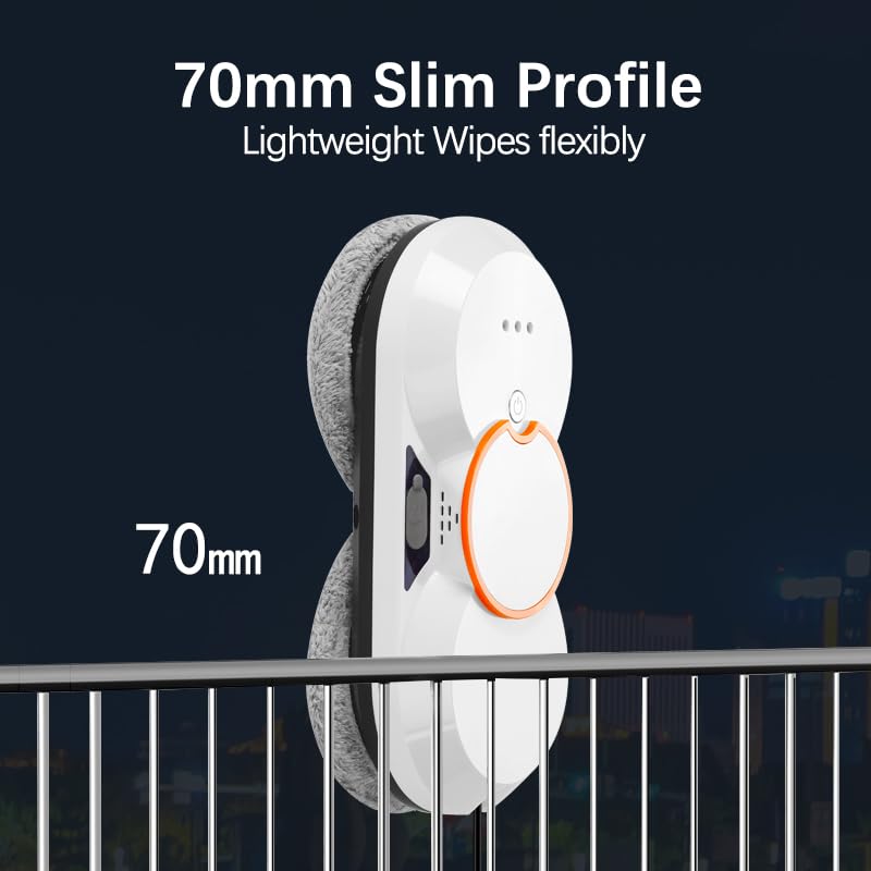 FBLMD Smart Window Cleaning Robot with Dual Water Spray 60ML and 5600Pa Suction Power Window Cleaner Robot for Windows/Tiles/Glass Door