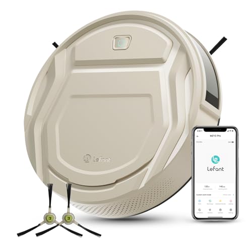 Lefant M210 Pro Robot Vacuum Cleaner, 2200Pa Suction,120 Mins Runtime, Self-Charging Slim Robotic Vacuums, APP/Voice/Remote Control, Works with Alexa, Ideal for Pet Hair,Low-Pile Carpet, Hard Floor