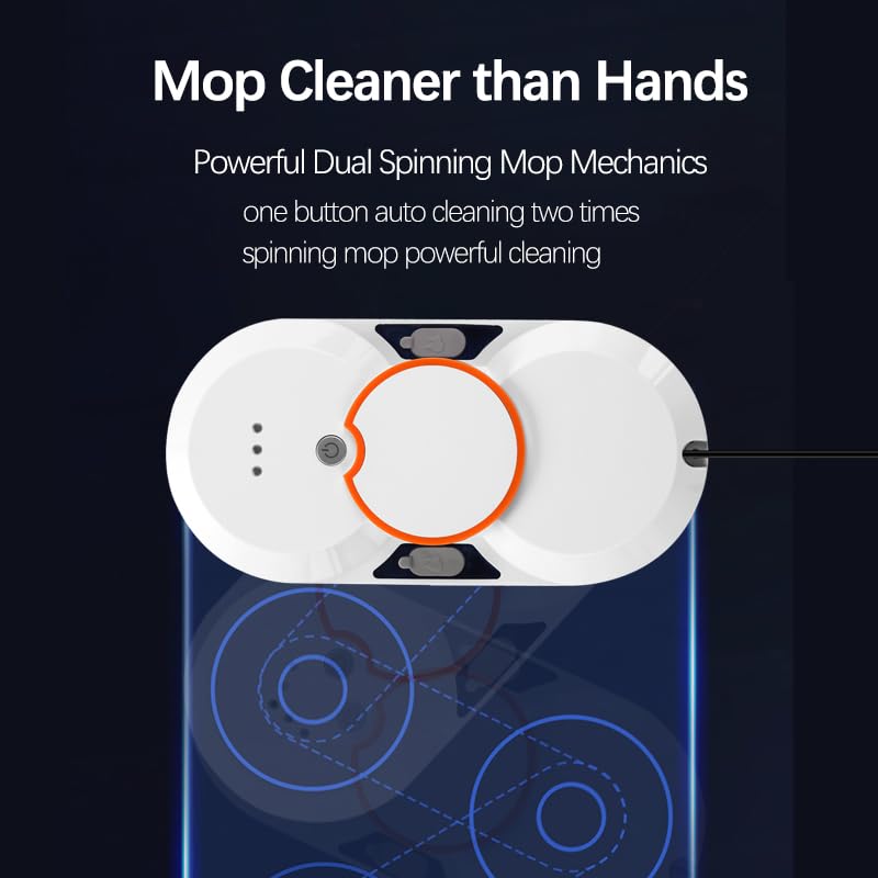 FBLMD Smart Window Cleaning Robot with Dual Water Spray 60ML and 5600Pa Suction Power Window Cleaner Robot for Windows/Tiles/Glass Door